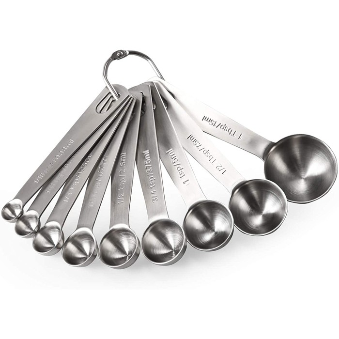 Set of 9 Measuring Spoons for Dry and Wet Ingredients - Tanga 1 12 teaspoon measuring spoon