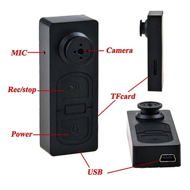 HD Mini DVR Button Pinhole Spy Camera Hidden Video Recorder DV ...