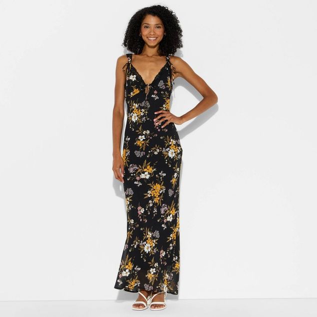 wild fable maxi dress Wild Fable Women's Sleeveless Rosette Cup Maxi Dress, XS - Red (1 each) Delivery or Pickup Near Me