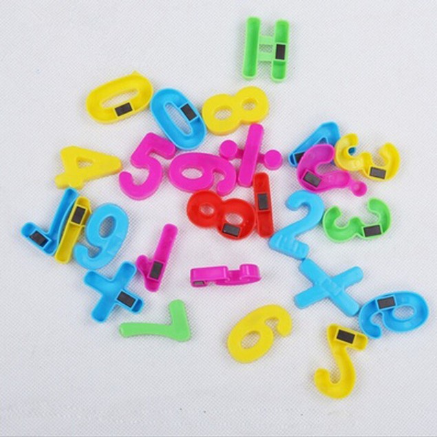 Set Of 26 Colorful Teaching Magnetic Numbers Fridge Magnets Alphabet ...