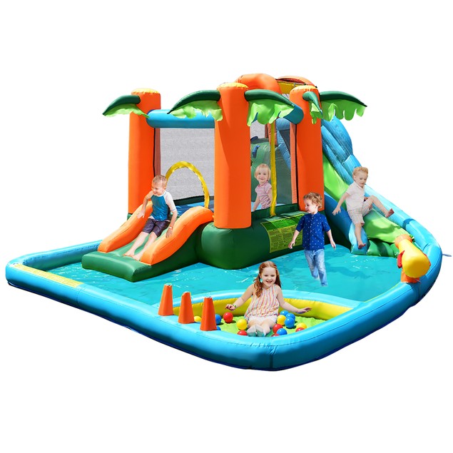 Costway Inflatable Dual Slide Bouncer/Ballpit Without Blower