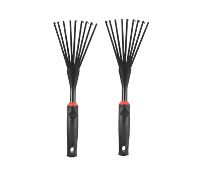 2pcs 9-tooth rake Garden rake Tool rake Leaf rake 9-root rake Garden ...