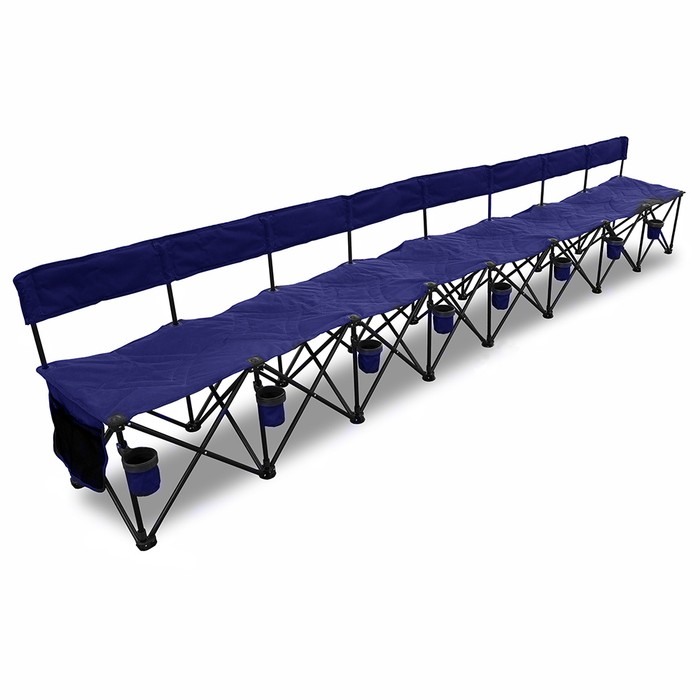Goteam 3 Seat Portable Folding Bench Couch GoTEAM! Multi Seat Portable Folding Team Bench - Tanga