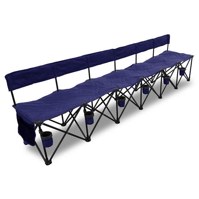 Goteam 3 Seat Portable Folding Bench Couch GoTEAM! Multi Seat Portable Folding Team Bench - Tanga