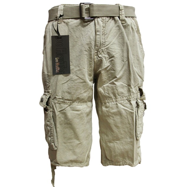 Hanton Lee Hanton Men's 100% Cotton Cargo Shorts - Tanga