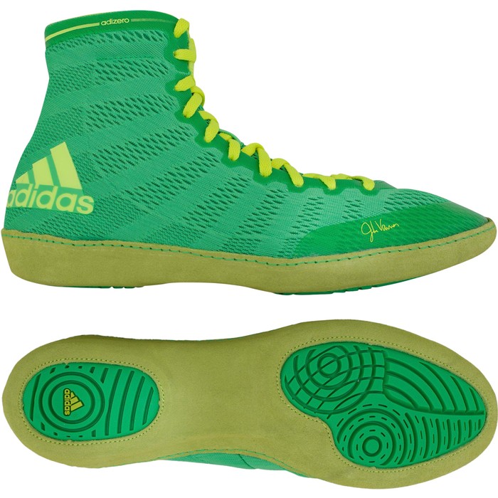 Adidas adiZero Varner High Top Wrestling Shoes Flash Lime/Yellow Tanga