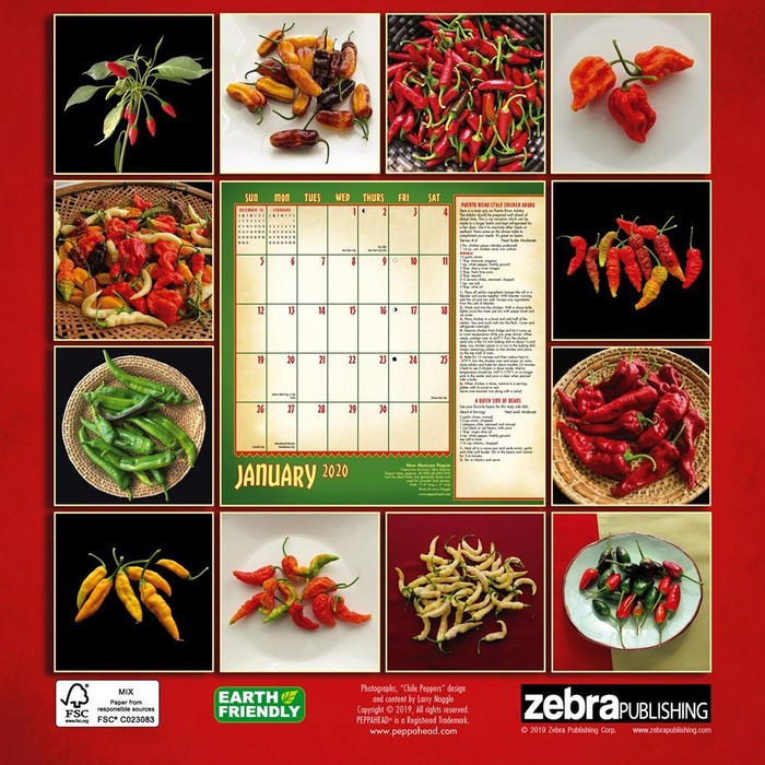 Chili Pepper Calendar 2025