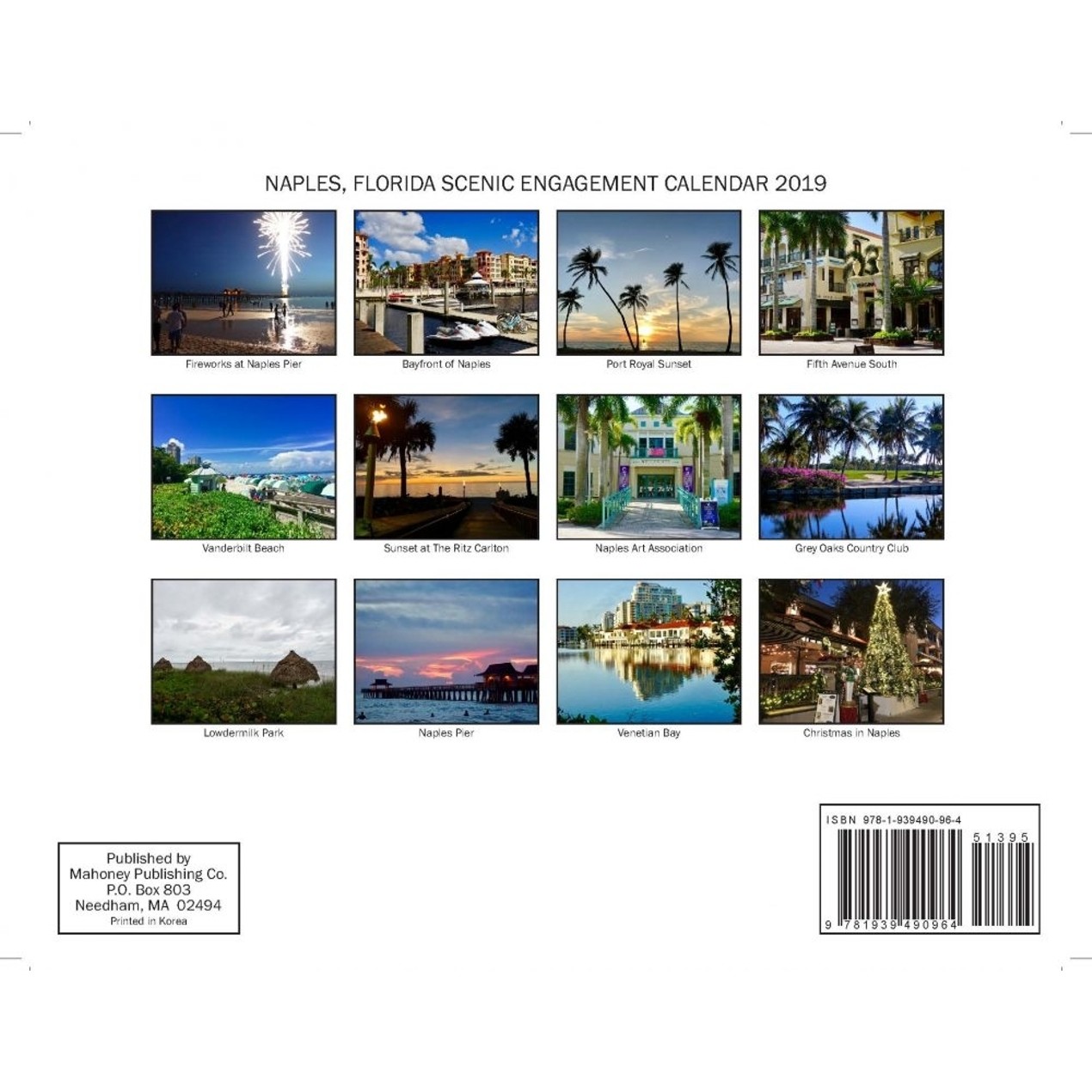 Naples Florida Wall Calendar, Florida by Calendars Tanga