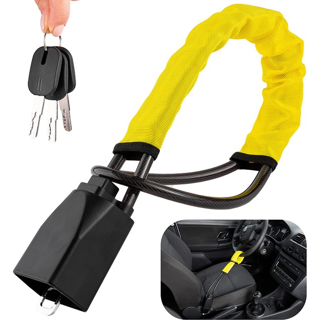 Zone Tech Steering Wheel Lock Anti-Theft Device Seat Belt Lock ...