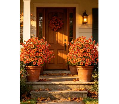 Outdoor Artificial Flower Bouquet for Vases, Porches & Patios