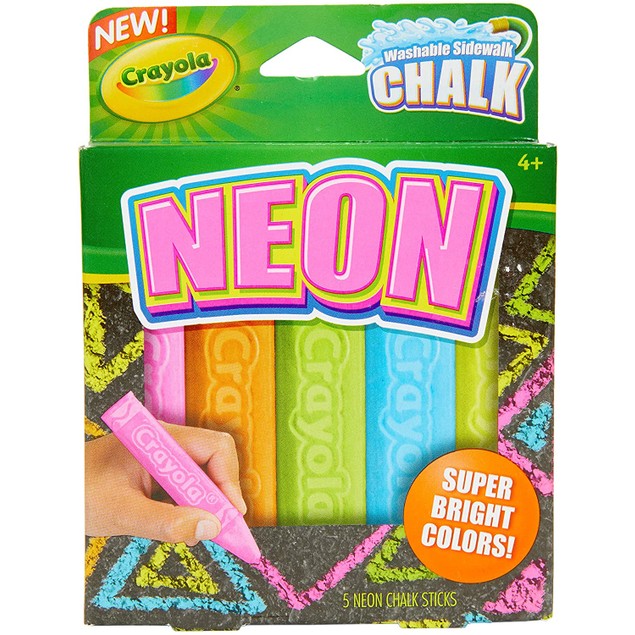 Crayola Special Effects Washable Sidewalk Chalk Assorted Neon Colors ...