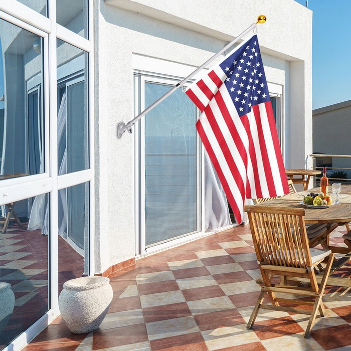 Bandiera Poliestere Esterno Bandiera USA Grande 4x6 Piedi (122x183 Cm), Poliestere, Con Anelli In Metallo - Per Esterni Bandiera USA 4x6 Piedi - Foto 7
