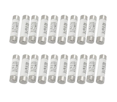 Baomain RT18-63 Ceramic Fuse Links 50A 500V - Pack Of 10 Cylindrical 14x51mm Fast Blow Fuses