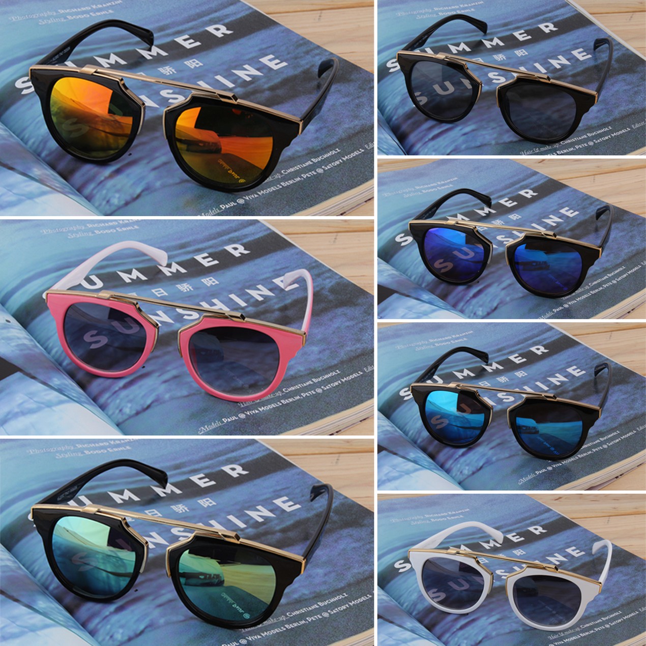 Cool Fashion Colorful Sunglasses Durable Frame Colorful Film Gray cool-fashion-colorful-sunglasses-durable-frame-colorful-film-gray