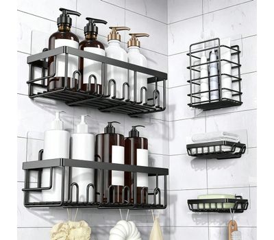 5 Pack Adhesive Shower Organizer