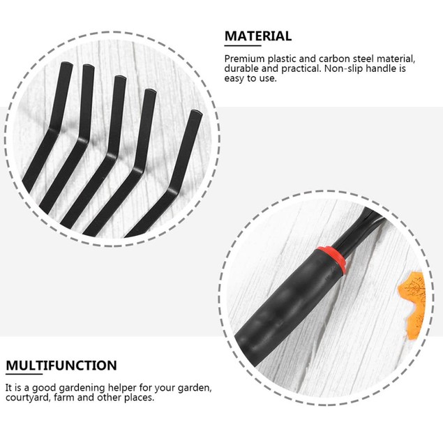 2pcs 9-tooth rake Garden rake Tool rake Leaf rake 9-root rake Garden ...