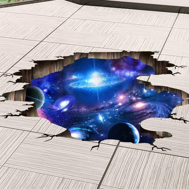 3D Floor/Wall Sticker Removable Mural Decals Vinyl Art Living Room ...