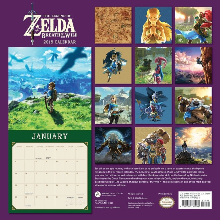 Zelda Wisdom 2025 Calendar