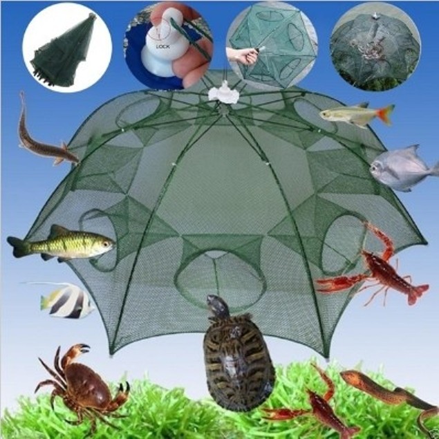 Hexagonal Foldable Automatic Fishing Net for Shrimp, Crab and Fish - Tanga