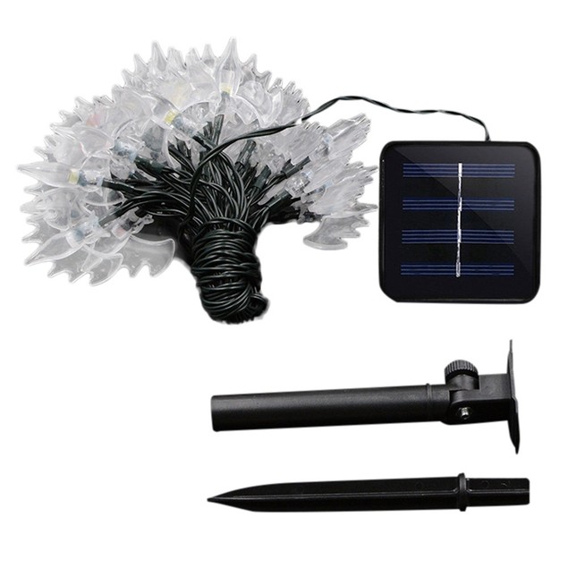 30 LED Light Outdoor Waterproof Festive Hanging Solar Halloween Bats ...
