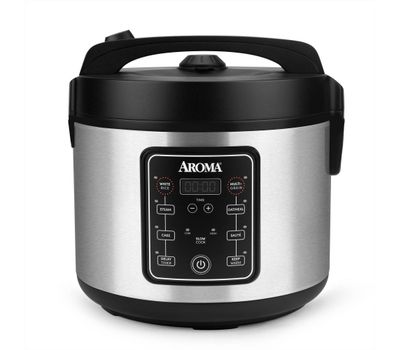 Aroma 20 Cup Digital Multicooker & Rice Cooker - Stainless Steel: 5 Setting