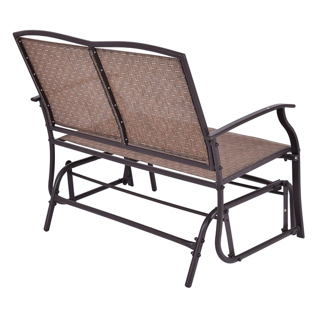 Costway Patio Glider Rocking Bench Double 2 Person Chair Loveseat Costway Patio Glider Rocking Bench Double 2 Person Chair Loveseat