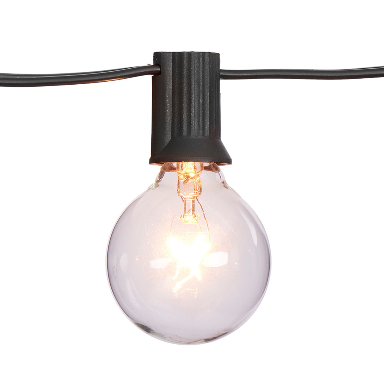 Sterno Home 100-Ft Clear Globe Outdoor Incandescent String Lights G40 ...