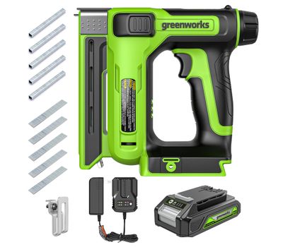 Greenworks POWERALL 24V Cordless 3/8'' Crown T50 Stapler wit - Open Box