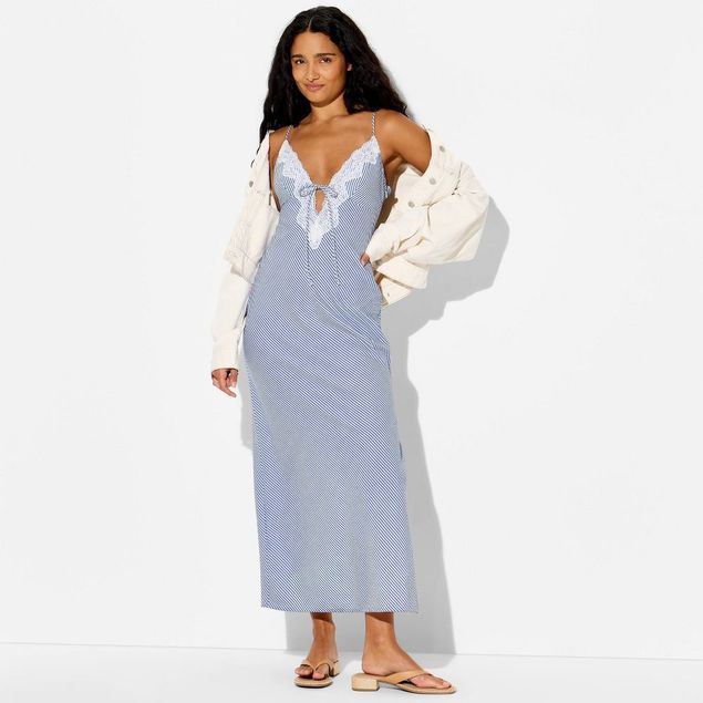 Women's Lace Trim Maxi Empire Waist Dress - Wild Fable - Tanga Women's Lace Trim Maxi Empire Waist Dress - Wild Fable - Tanga