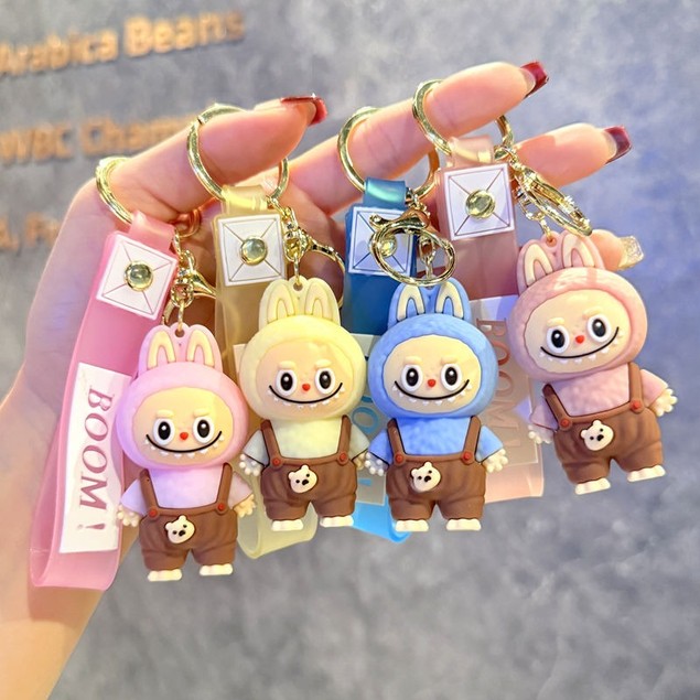 Labobo Keychain Price 2-Pack Labubu Keychain, Cute Labubu Doll Wristlet Accessories Kawaii ...