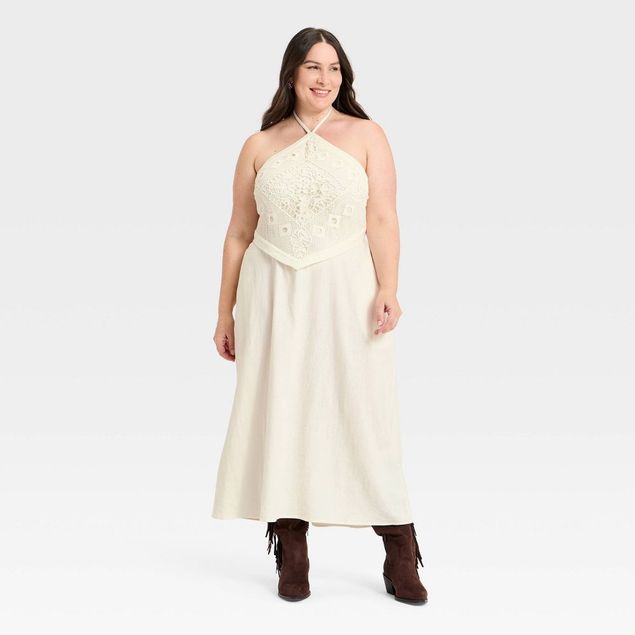 a new day cotton dress Midi Dress Short Sleeves 2019 A New Day Women's Short Sleeve Midi Dress | 100% Cotton, Collared, Front Button Down With Side Pockets