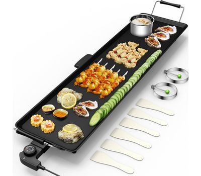 Costway Electric Teppanyaki Table Top Grill Griddle BBQ Barbecue Nonstick Camping