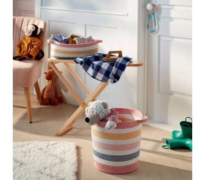 Medium Striped Coiled Rope Kids' Storage Bin - Pillowfort