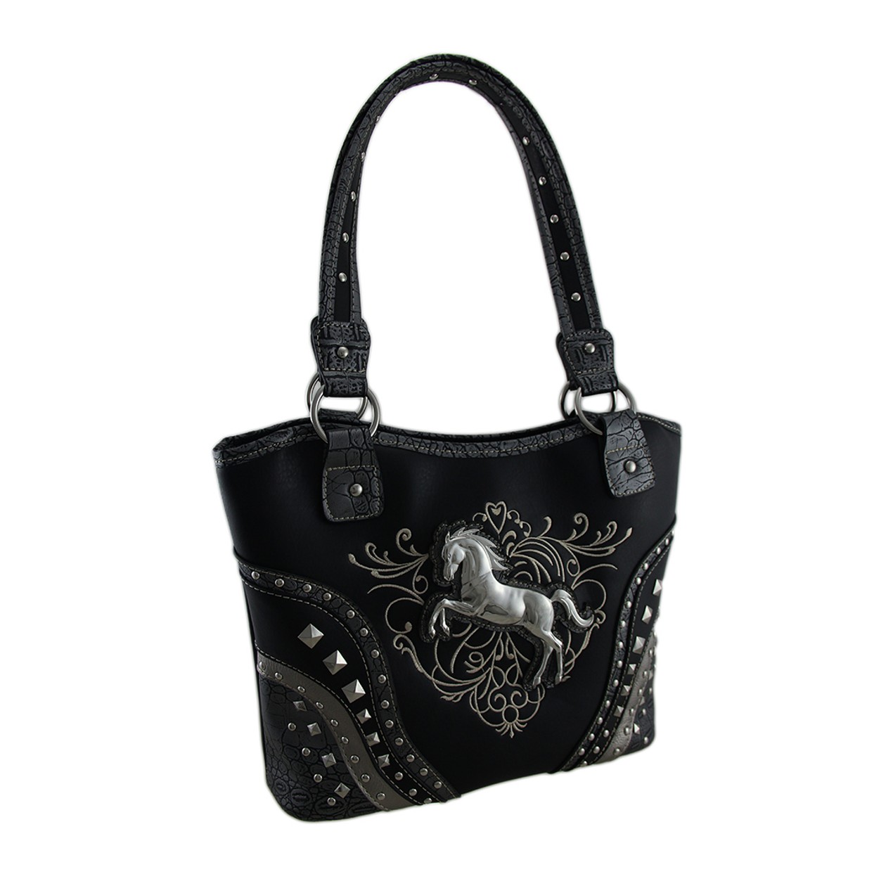 Justin West Rhinestone Cross Western Floral Embroidery Handbag Purse Justin West Rhinestone Cross Western Floral Embroidery Handbag Purse