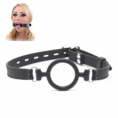 BDSM Bondage Mouth Strap with Mouth Gag Ring Fetish Sex Toy - Tanga BDSM Bondage Mouth Strap with Mouth Gag Ring Fetish Sex Toy - Tanga