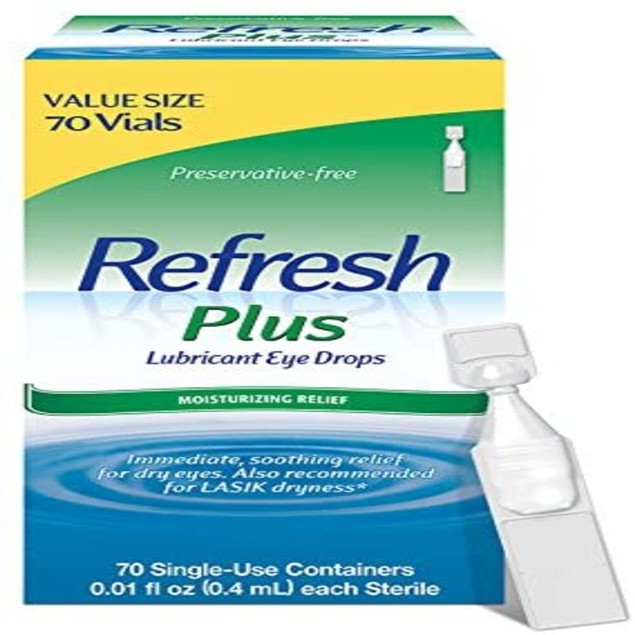 Refresh Plus Preservative Free Relieves Dry Lubricant Eye Drops 70 Refresh plus preservative free relieves dry lubricant eye drops 70
