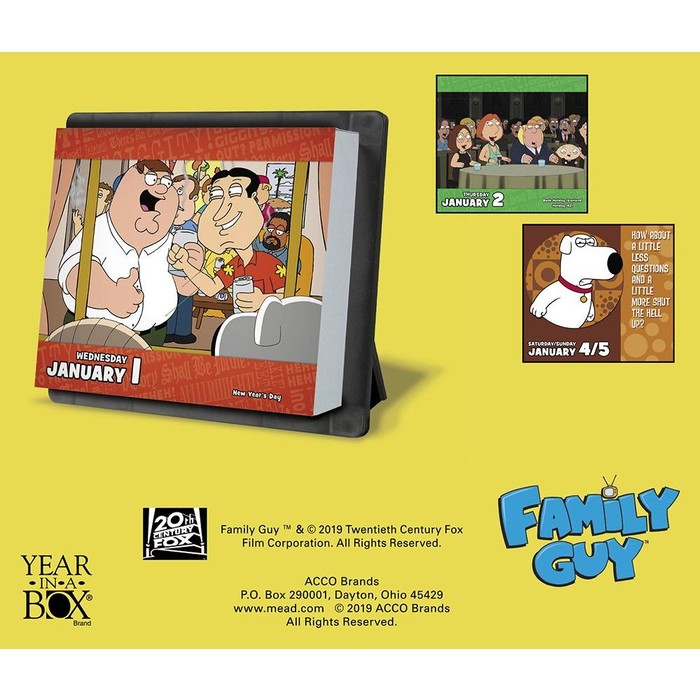 Family Guy Desk Calendar, Comedy TV by Calendars Tanga