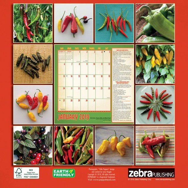 Chile Peppers Wall Calendar, Cooking by Calendars Tanga