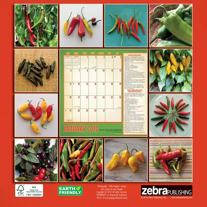 Chile Peppers Wall Calendar, Cooking by Calendars Tanga