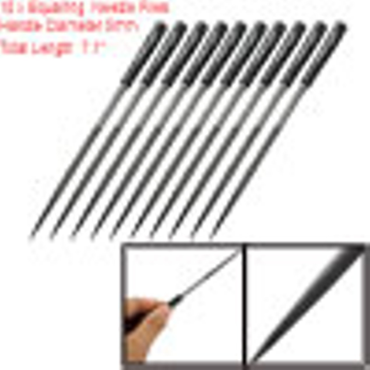 Craft Tool Round Rat-tail Needle Hand File 10Pcs Set - Tanga