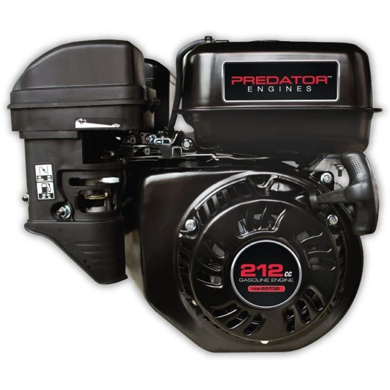 Predator 6.5 HP 212cc OHV Horizontal Shaft Gas Engine, Recoil Start ...