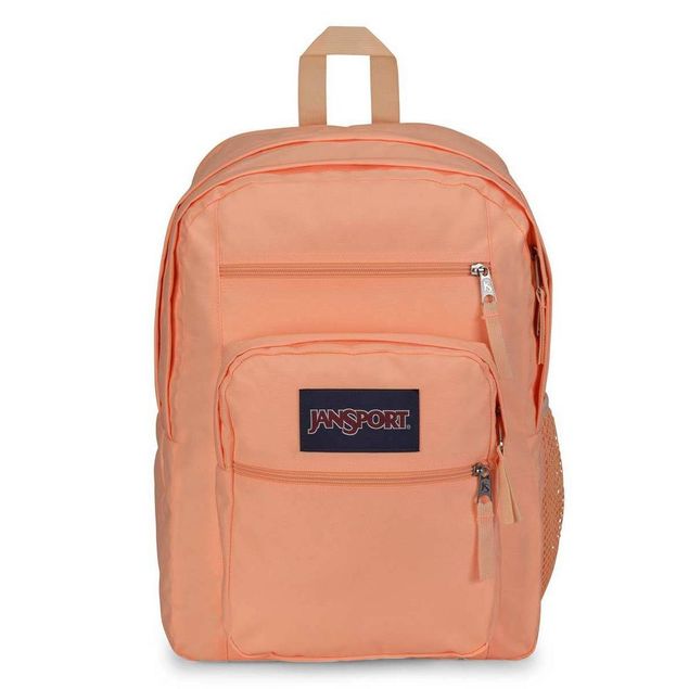 big coral jansport backpack Student Overexposed 34 Ltrs (Coral Sparkle/White) Fashion while a padded laptop sleeve keeps your tech protected on the move JanSport Big Student Laptop Backpack,