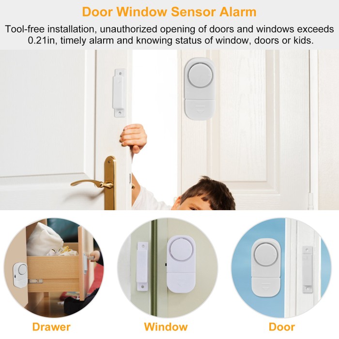 Wireless Window Door Magnet Alarms Magnetic Sensor - Tanga
