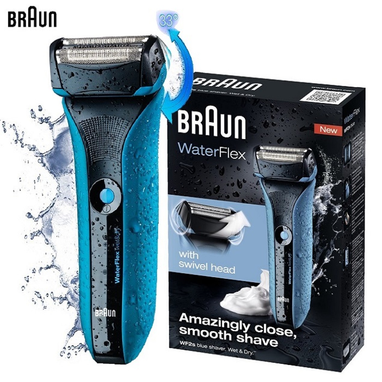 Braun WaterFlex WF2s Rechargeable Wet&Dry Electric Shaver - Tanga
