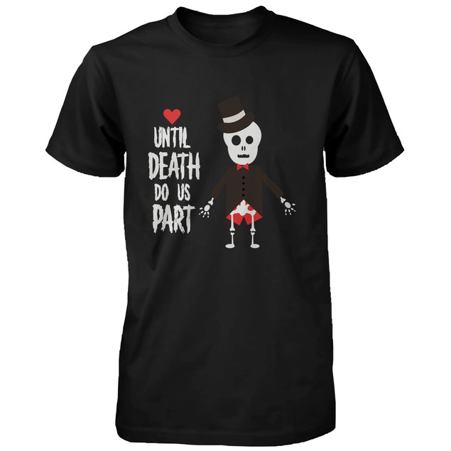 Cute Couple Shirts for Halloween - Skeleton Bride and Groom - Tanga