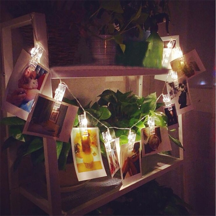 LED Photo Clip String Lights, USB Powered - 20 Photo Clips - Tanga