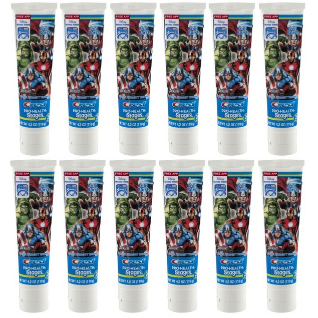 Crest Pro-Health Stages Marvel Avengers Toothpaste - Choose Pack Size ...