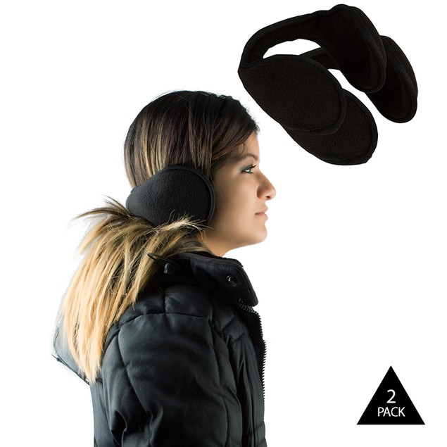 2 Pack: Unisex Fleece Behind the Neck Ear Muffs - BelleChic