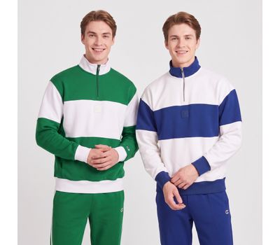 Champion Men's Club Sport Pullover 1/4 Zip French Terry Sweatshirt