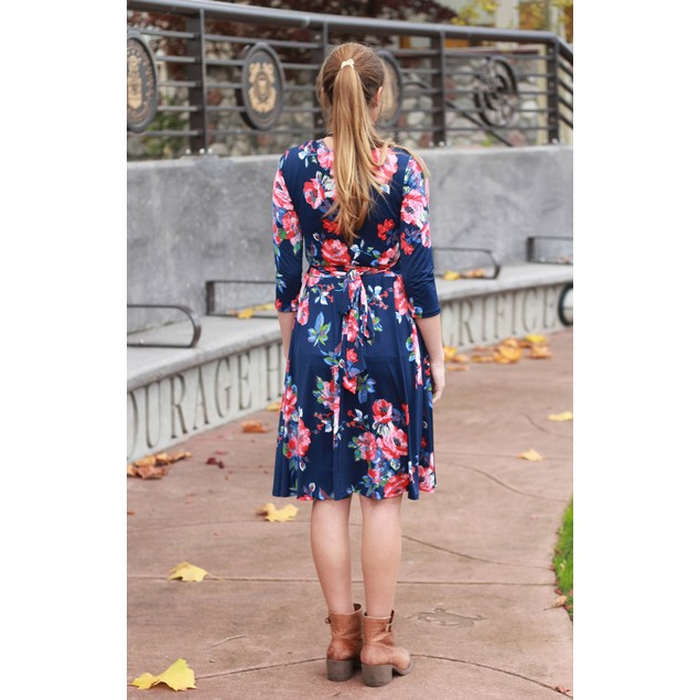 Floral Wrap Dress - 2 Colors - BelleChic